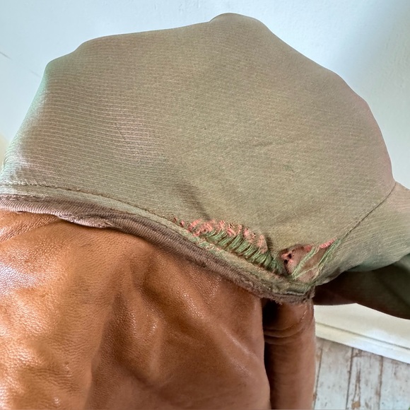 Vintage Brown Fringe Leather Jacket 50s Western Boho Harriswear Womens Medium - Picture 11 of 12